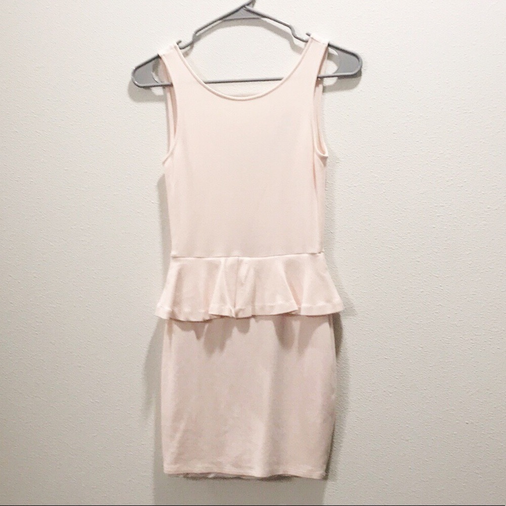 Light Pink Peplum Dress
